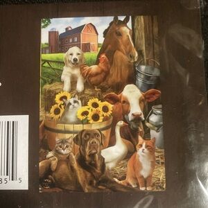 Briarwood Lane Garden FlagFarm Animal with Sunflowers